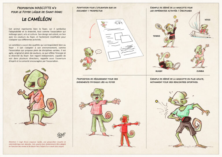 Mascotte 02 – CAMAELEON